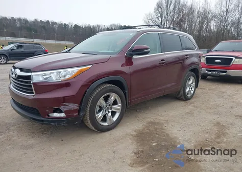 2016 Toyota Highlander Limited V6 z USA, uszkodzony, nr VIN 5TDDKRFH8GS250722